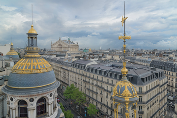 Aerial shot of Printemps department store