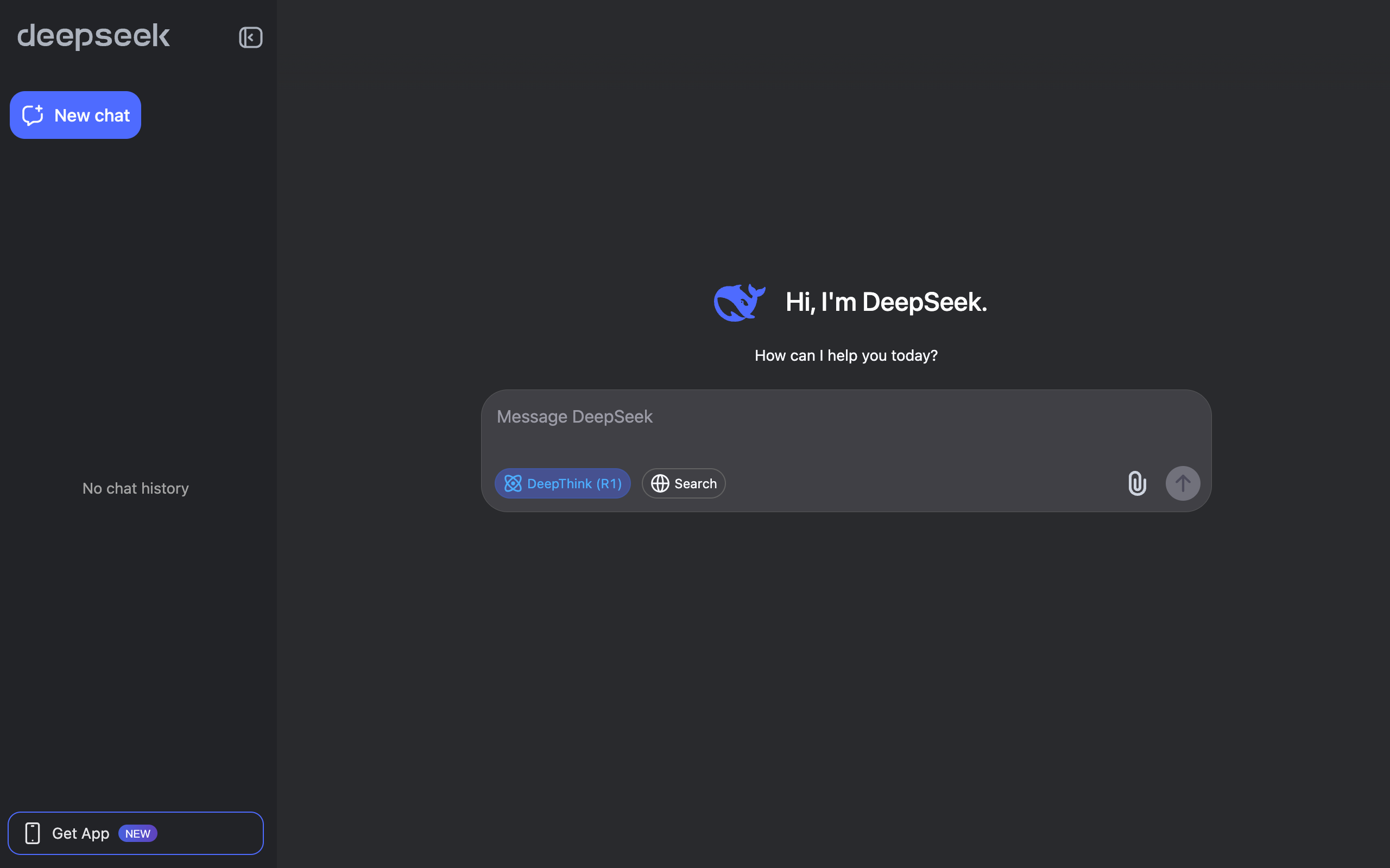 DeepSeek Chat Interface